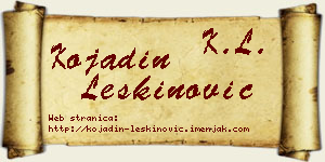 Kojadin Leškinović vizit kartica
